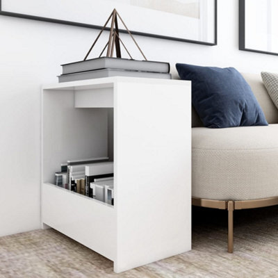 Berkfield Side Table White 50X26X50 Cm Engineered Wood - image 1