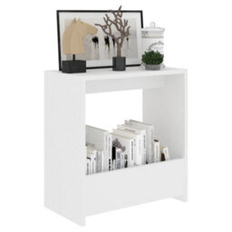 Berkfield Side Table White 50X26X50 Cm Engineered Wood - thumbnail 3