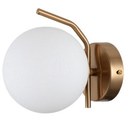 Luminosa Lighting Luminosa Modern Wall Lamp Honey Brass 1 Light With White Shade, G9