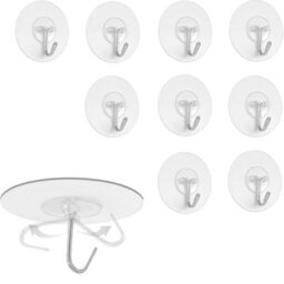 Waterproof Adhesive Hooks For Kitchen And Bathroom. Hang Clothes, Towels, Accessories, In The Bathroom - thumbnail 1