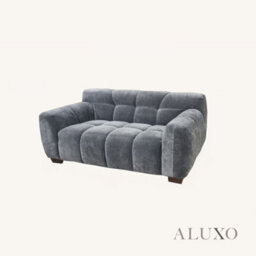Aluxo Harlem 2 Seater Boucle Sofa Loveseat Grey Steel Medium 5 Year Warranty - thumbnail 6