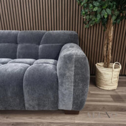 Aluxo Harlem 2 Seater Boucle Sofa Loveseat Grey Steel Medium 5 Year Warranty - thumbnail 3
