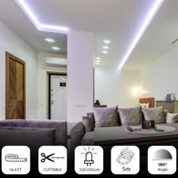 Ener-J 5 Meters, 24V Cob Led Strip Lights 3000K (Power Supply Not Included) - thumbnail 5