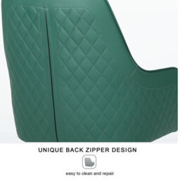 Swivel Desk Chair, Adjustable Heigh Pvc Leather Office Chair - Green - thumbnail 6
