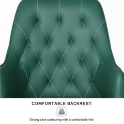 Swivel Desk Chair, Adjustable Heigh Pvc Leather Office Chair - Green - thumbnail 5
