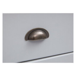 Cabinet Bits Loreo Light Grey 2 Drawer 2 Door Sideboard Brass Cup Handle - thumbnail 8