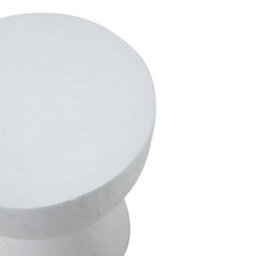 Nordlys Side Table In White Magnesite Indoor Outdoor Modern Design Style Living Room - thumbnail 9