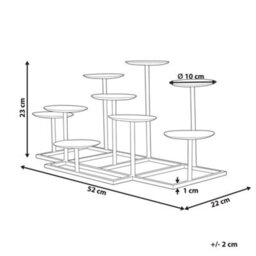 Beliani Candle Holder Lamego Metal 23 Cm Black - thumbnail 3