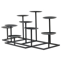 Beliani Candle Holder Lamego Metal 23 Cm Black - thumbnail 4