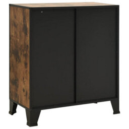 Berkfield Storage Cabinet Rustic Brown 72X36X82 Cm Metal And Mdf - thumbnail 5