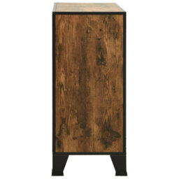 Berkfield Storage Cabinet Rustic Brown 72X36X82 Cm Metal And Mdf - thumbnail 4