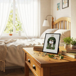Happy Homewares 60Th Anniversary Matte Black 5X7 Picture Frame With Diamante Rings - thumbnail 5