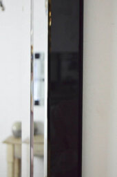 Mirroroutlet Aston Black Double Bevelled All Glass Mirror 70 X 100Cm - thumbnail 3