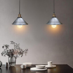 2 Head Spider Light With 2M Adjustable Cables, Vintage 22Cm Metal Brushed Silver Shade Pendant Lamp Fixture For  Indoor Lighting - thumbnail 3