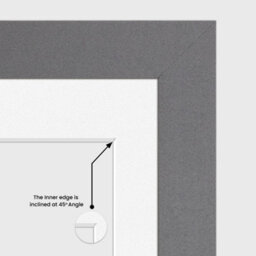 AK Frames 50X20Cm Dark Grey Modern Multi Photo Frame With White Mount - Holds 4 Apertures (4X) 6X4 Photos - thumbnail 7