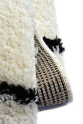 Melrose Shaggy Iso Ivory Patterned Black Wave Lines Indoor Medium Area Rug 120/170Cm - thumbnail 3