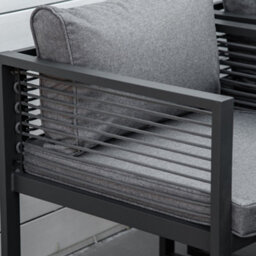Outsunny 8 Seater Aluminium Garden Dining Cube Set W/ 4 Chairs 4 Footstools - thumbnail 8