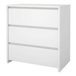 Wyld Haus Salzburg 3-Drawer White Wooden Chest - Scandinavian Compact Dresser - thumbnail 5