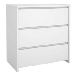 Wyld Haus Salzburg 3-Drawer White Wooden Chest - Scandinavian Compact Dresser - thumbnail 4