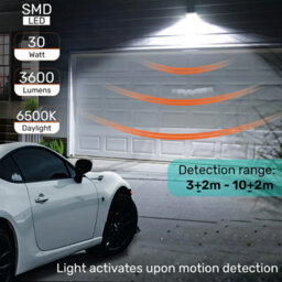 paul russells Integrated Pir Led Floodlight With Pir Sensor 30W, 3600 Lumens, Ip65, Day Light 6500K - thumbnail 2