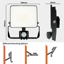paul russells Integrated Pir Led Floodlight With Pir Sensor 30W, 3600 Lumens, Ip65, Day Light 6500K - thumbnail 4