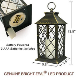Bright Zeal Set Of Two Gold 34Cm Tall Decorative Candle Lanterns - thumbnail 5
