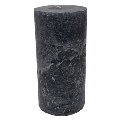 Buttercup Farm Libra Rustica Pillar Candle - Paraffin - L10 X W10 X H20 Cm - Dark Grey - image 1