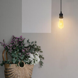 Ledsone Industrial Vintage Pendant Light Black E27, 1M Adjustable Cable, Metal For Kitchen & Bar - With Bulb - thumbnail 5