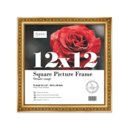12X12 Gold Ornate Picture Frame (30.5 X 30.5Cm) Poster, Photo, Artwork, Gallery Wall Or Print - thumbnail 1