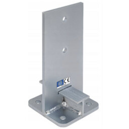SS8 Fence Base Support Size: 90mm ( Pack Of: 4 ) Silver Brackets Concealed Shoe Heavy Duty Galvanised For Pergola, Bolt Down Feet