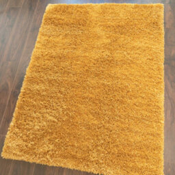 Loomed Super Soft Yellow Ochre Shaggy Area Rug - thumbnail 3