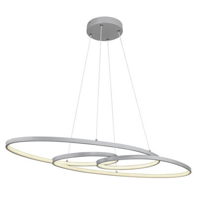 Luminosa Lighting Luminosa Spira Pendant Ceiling Light Silver Colored Matt 2X Led 2700-6500K - image 1
