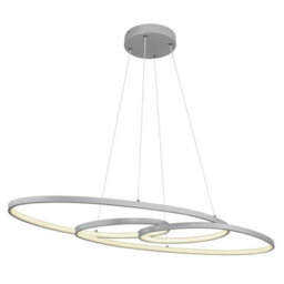 Luminosa Lighting Luminosa Spira Pendant Ceiling Light Silver Colored Matt 2X Led 2700-6500K