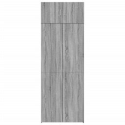 Berkfield Storage Cabinet Grey Sonoma 80X42.5X225 Cm Engineered Wood - thumbnail 4