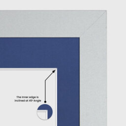 AK Frames 20X14 Silver Sleek Multi Photo Frame With Blue Mount - Holds 2 Apertures (2X) A4 Photos - thumbnail 7