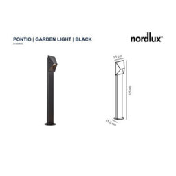 Nordlux Pontio Outdoor Aluminium Garden Post Weatherproof Black,mains - thumbnail 5