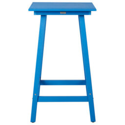 Beliani Blue Outdoor Garden Bar Table 59 X 59 Cm Uv-Resistant, Stainless Steel Accents - thumbnail 2