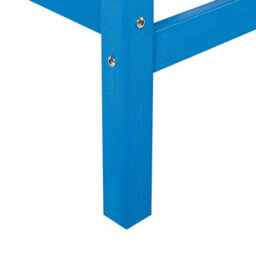 Beliani Blue Outdoor Garden Bar Table 59 X 59 Cm Uv-Resistant, Stainless Steel Accents - thumbnail 5