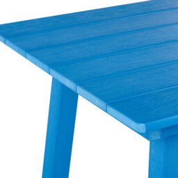 Beliani Blue Outdoor Garden Bar Table 59 X 59 Cm Uv-Resistant, Stainless Steel Accents - thumbnail 4