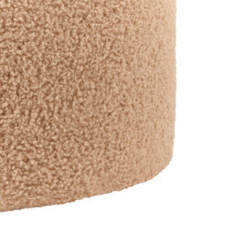 Wyld And Coco Boucle Storage Pouffes Set Of 2 Light Brown Round Ottomans With Hidden Storage - thumbnail 8