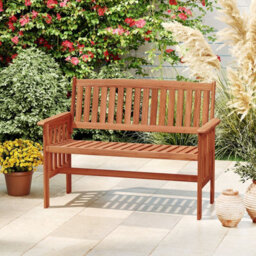 Costway Wood Garden Bench 2-Person Patio Park Bench With Backrest - thumbnail 9