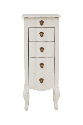 Orsina Elegant Design 5 Drawer Small Chest White, Functional Storage Cabinet, Versatile Chest For Livingroom - image 1