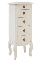 Orsina Elegant Design 5 Drawer Small Chest White, Functional Storage Cabinet, Versatile Chest For Livingroom - thumbnail 2