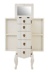 Orsina Elegant Design 5 Drawer Small Chest White, Functional Storage Cabinet, Versatile Chest For Livingroom - thumbnail 5