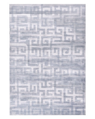 Wyld And Coco Grey Area Rug 140 X 200 Cm - Modern Geometric Pattern, Anti-Slip Backing, Underfloor Heating Compatible - image 1