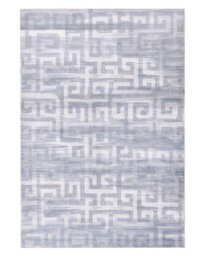 Wyld And Coco Grey Area Rug 140 X 200 Cm - Modern Geometric Pattern, Anti-Slip Backing, Underfloor Heating Compatible - thumbnail 1