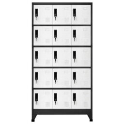Vidaxl Locker Cabinet Anthracite And White 90X40X180 Cm Steel - thumbnail 2