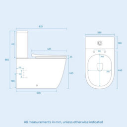 Nes Home Basin Vanity Unit & Close Coupled Wc Toilet With Straight Edge Bath Bathroom Suite - thumbnail 9