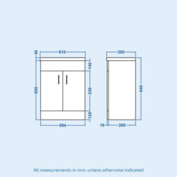 Nes Home Basin Vanity Unit & Close Coupled Wc Toilet With Straight Edge Bath Bathroom Suite - thumbnail 7