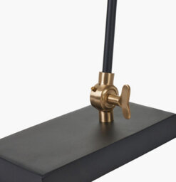 Pacific Lifestyle Canton Matt Black And Brass Metal Cone Floor Lamp - thumbnail 7